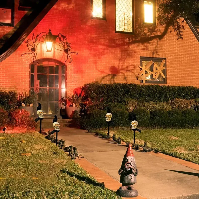 Solar Garden Lamp - Pumpkin Skull LED Decoration