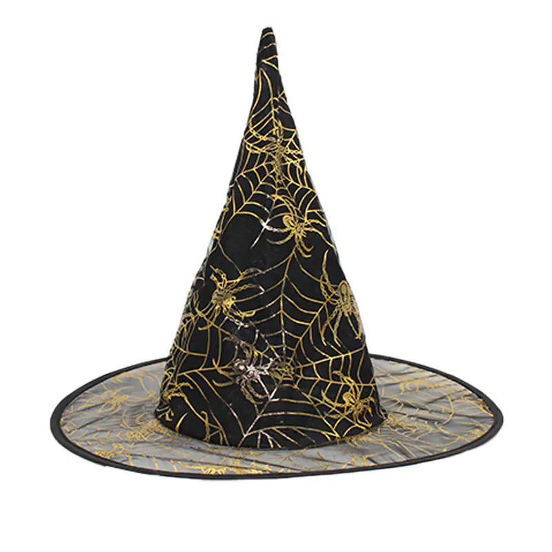 Black Polyester Witch Hat for Halloween Dress Up
