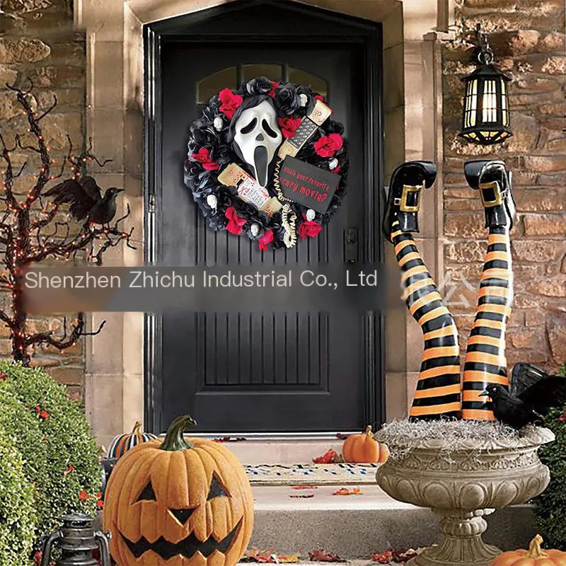 Halloween Skull Decoration Wreath for Parties and Events
