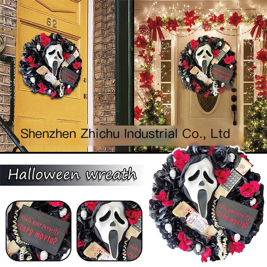 Halloween Skull Decoration Wreath for Parties and Events