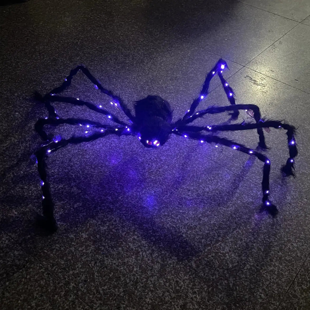 LED Luminous Plush Spider Decoration for Halloween
