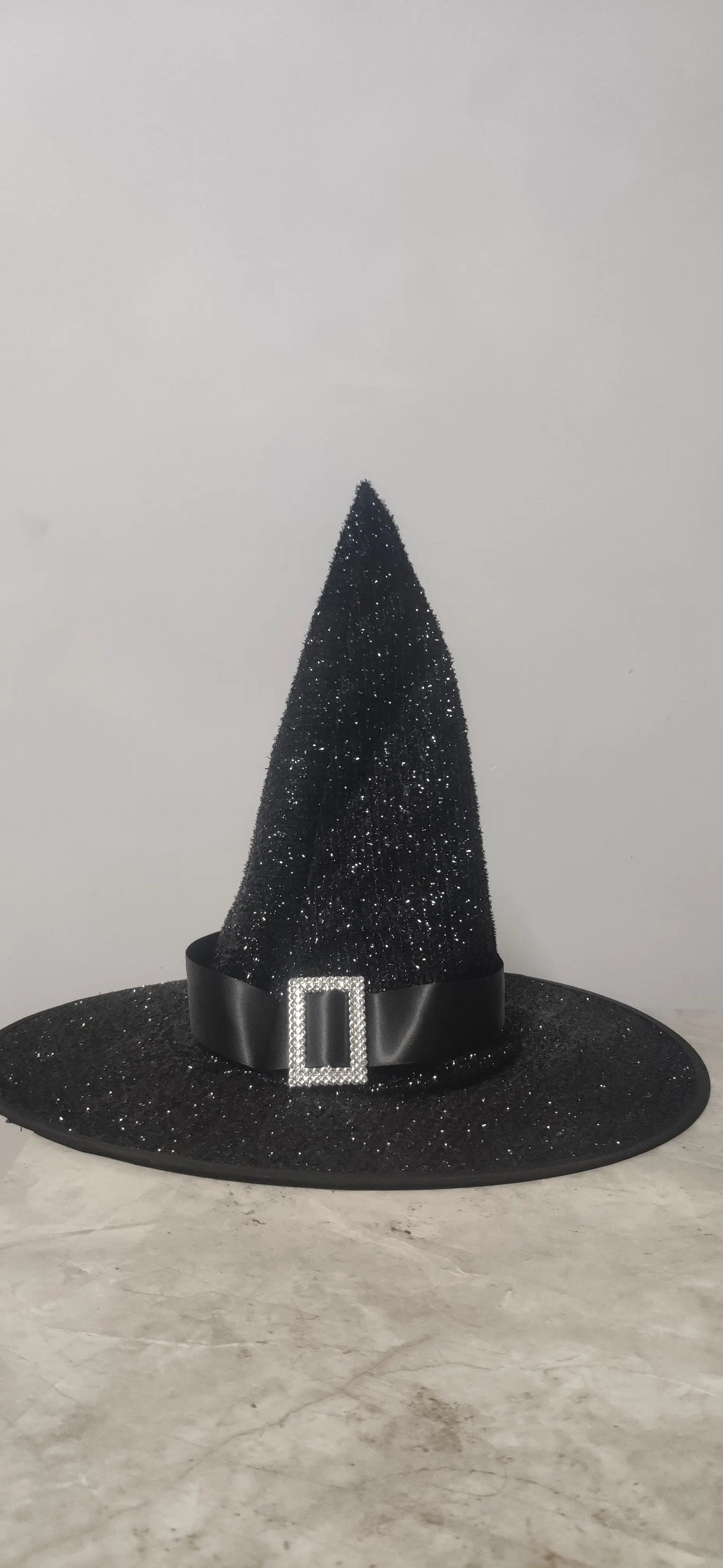 Black Polyester Witch Hat for Halloween Dress Up