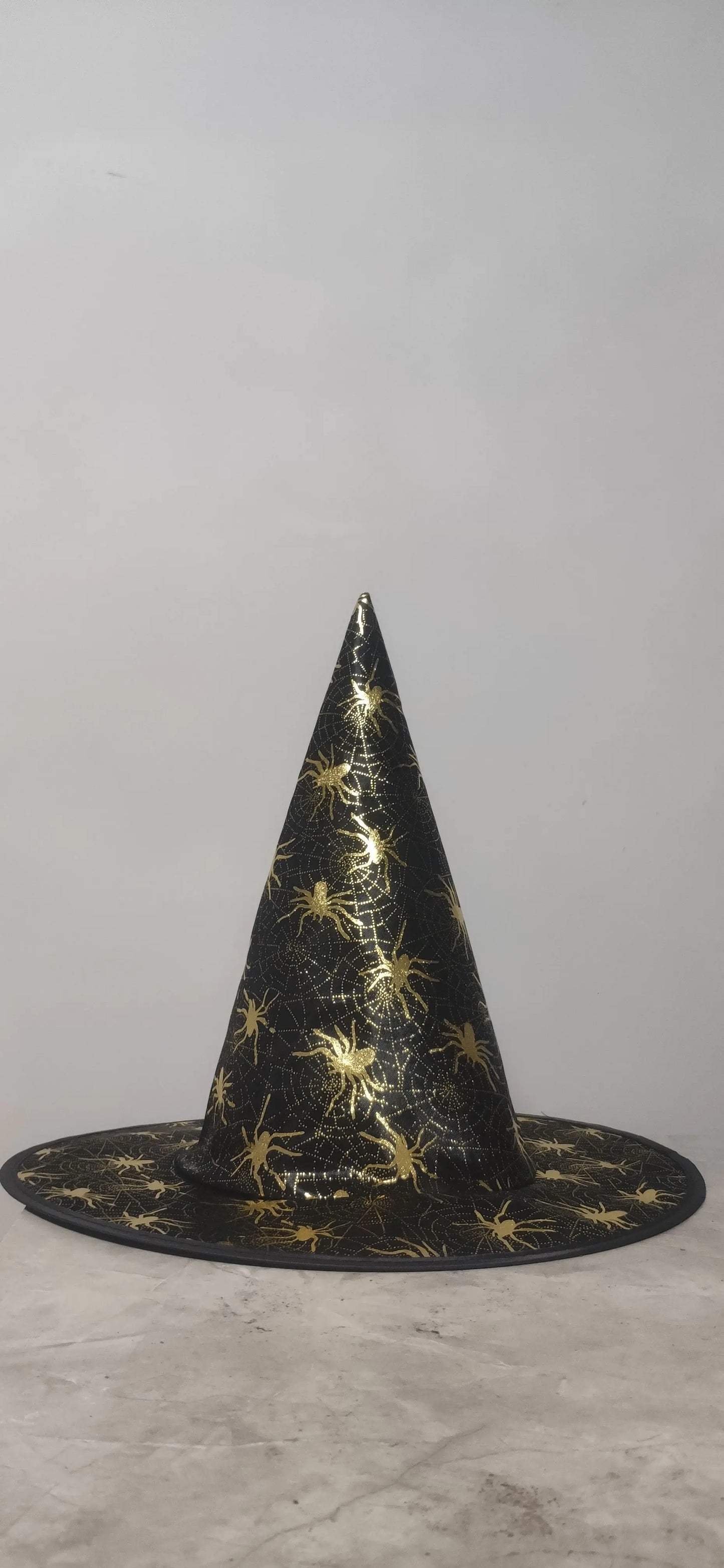 Black Polyester Witch Hat for Halloween Dress Up