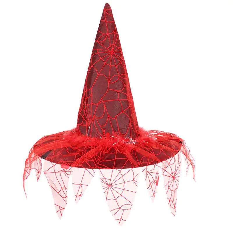 Halloween Witch Hat Mesh Props for Festive Decor