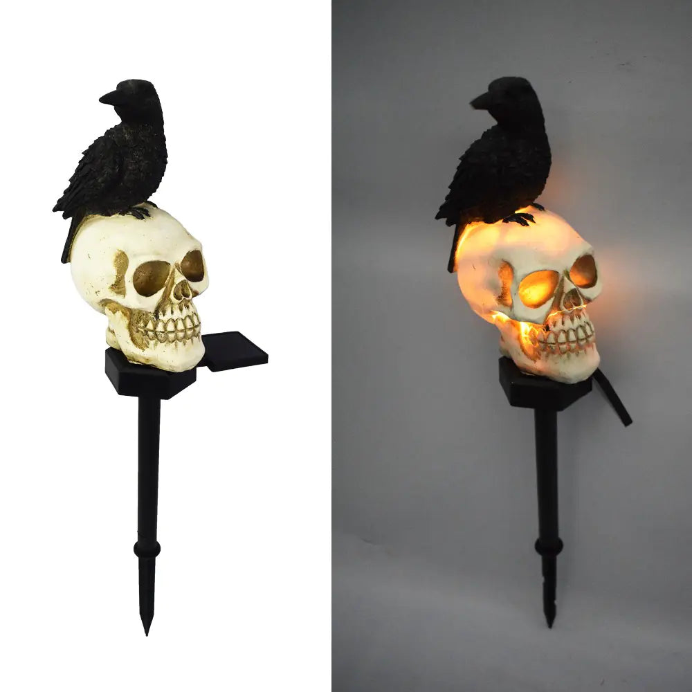 Solar Garden Lamp - Pumpkin Skull LED Decoration