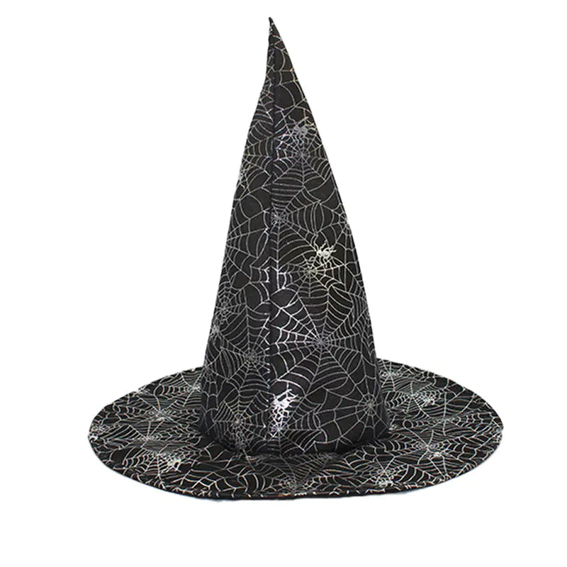 Black Polyester Witch Hat for Halloween Dress Up
