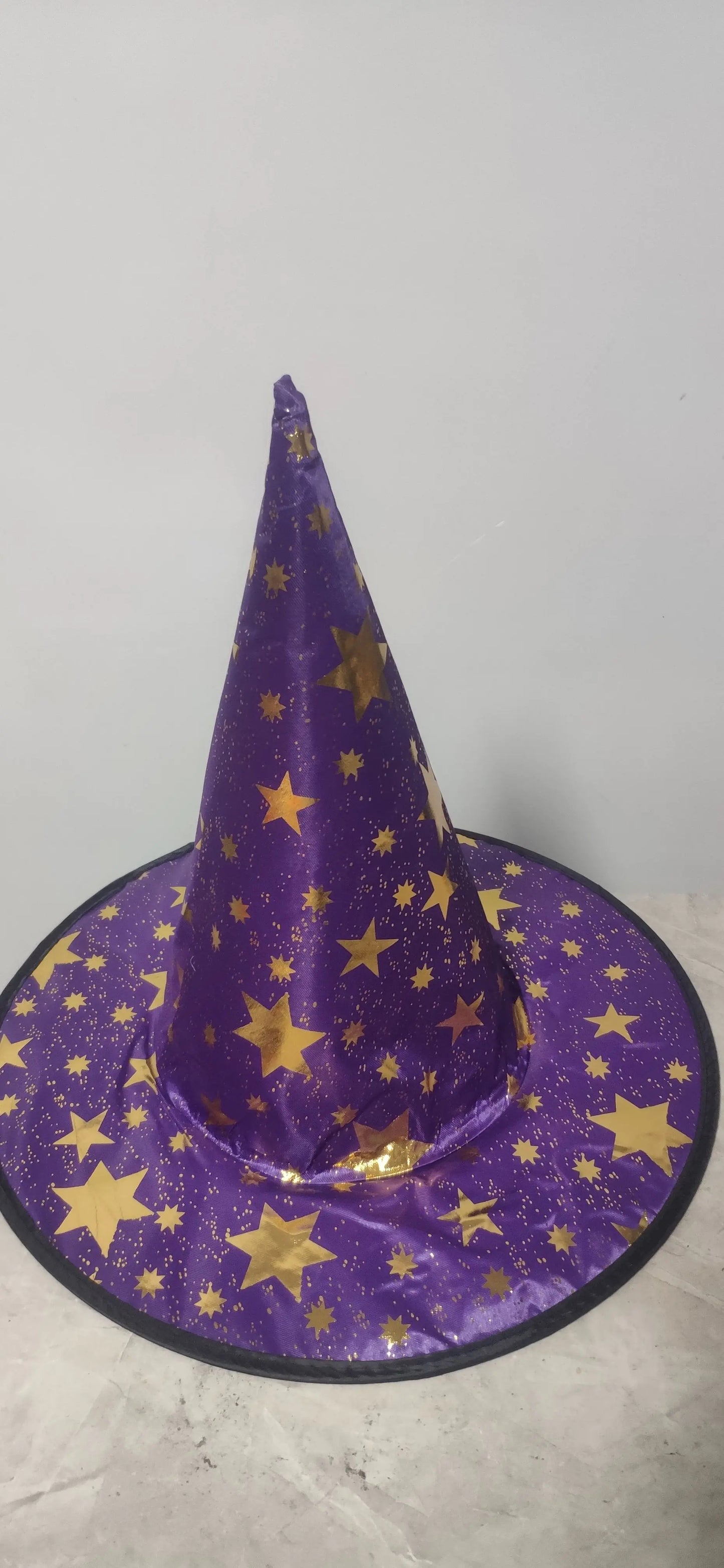 Black Polyester Witch Hat for Halloween Dress Up
