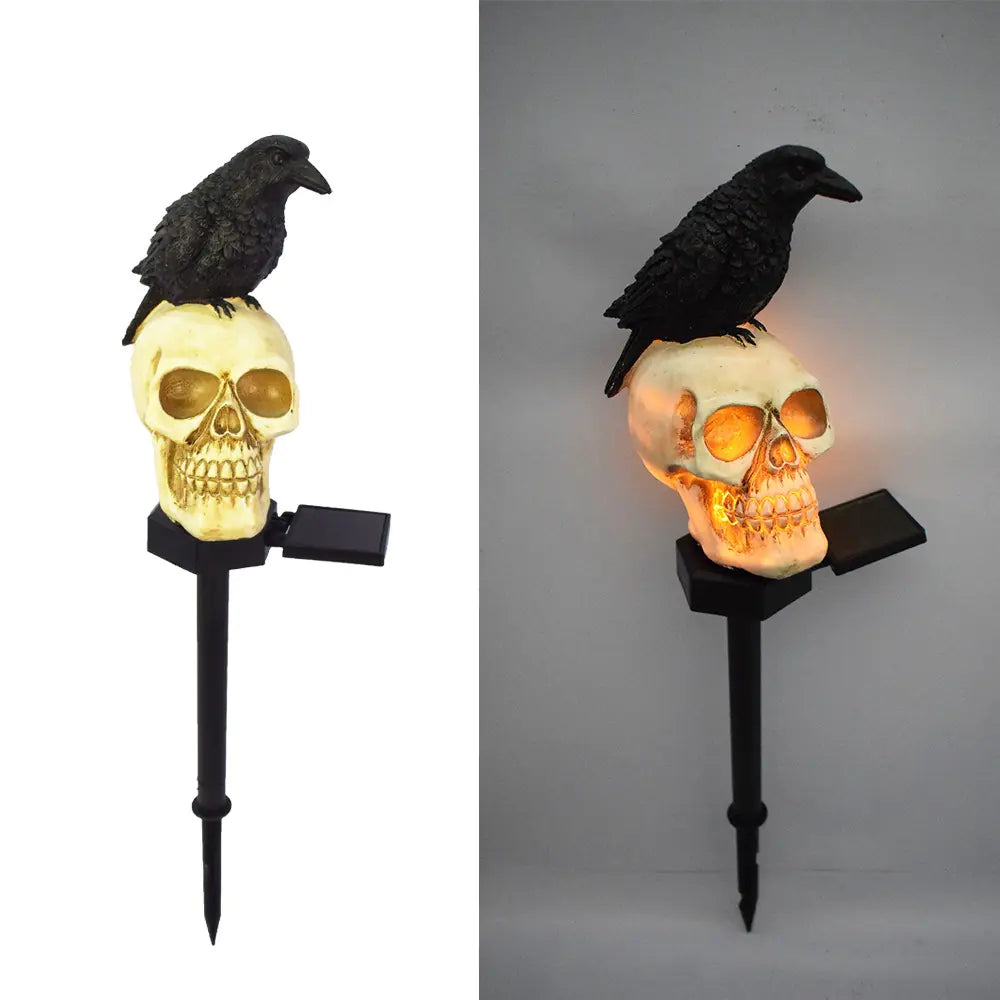 Solar Garden Lamp - Pumpkin Skull LED Decoration
